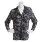Womens Zac & Rachel Long Floral Pleat Button Front Shirt - image 1