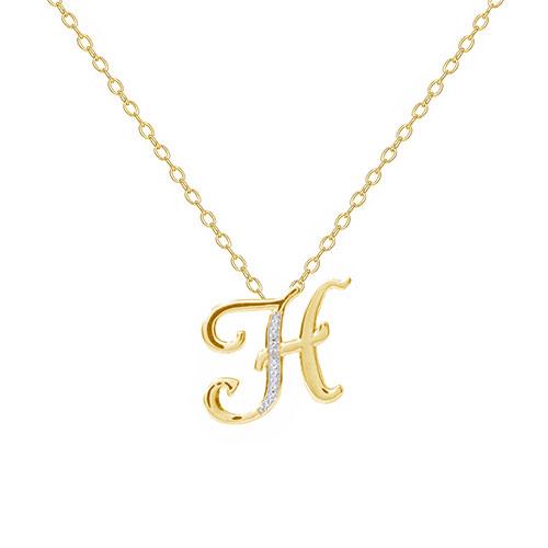 Accents by Gianni Argento Gold Initial H Pendant Necklace