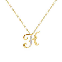 Accents by Gianni Argento Gold Initial H Pendant Necklace