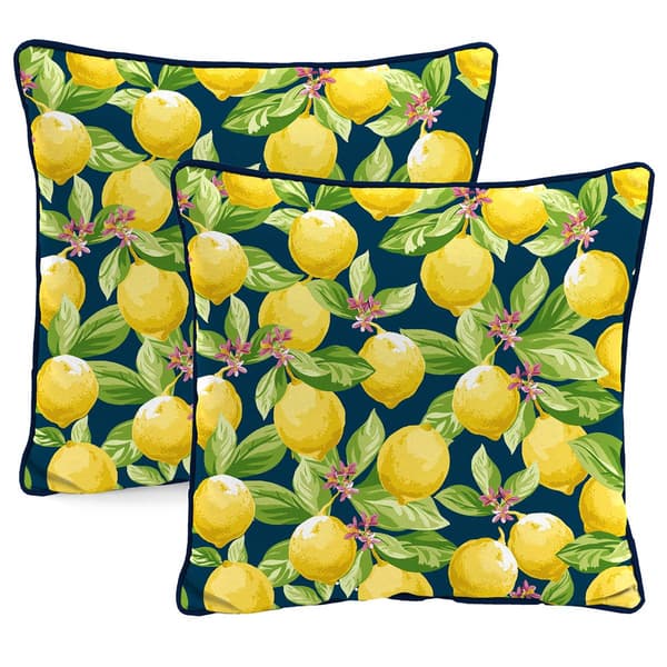 Jordan Manufacturing Lemons Outdoor Throw Pillow