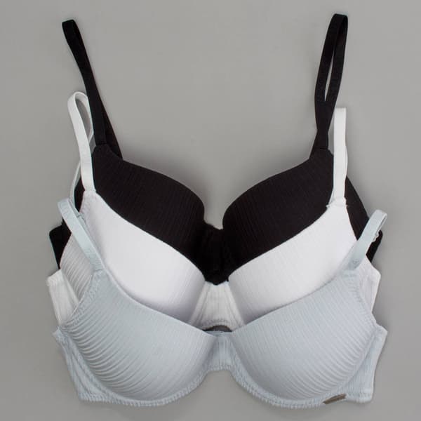 Womens Nautica 3pk. Rayon Span Rib Molded Bras - NT4102-3PKAN - image 