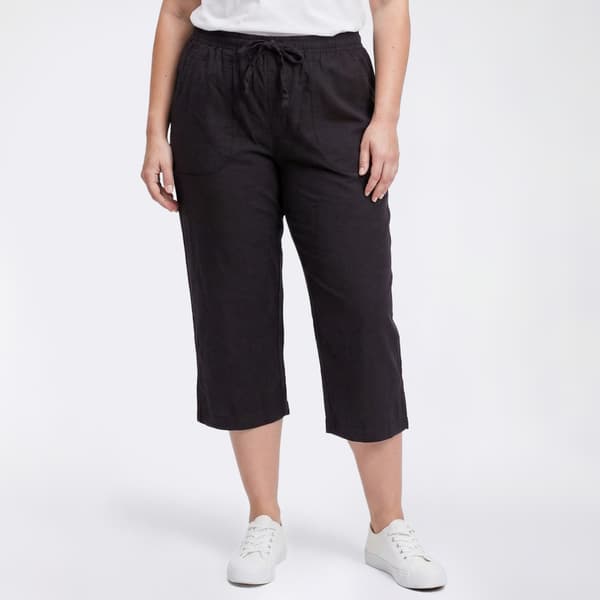 Plus Size Jordana Rose Basic Split Hem Capris - image 