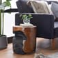 9th & Pike® Brown Reclaimed Wood Natural Footstool - image 3