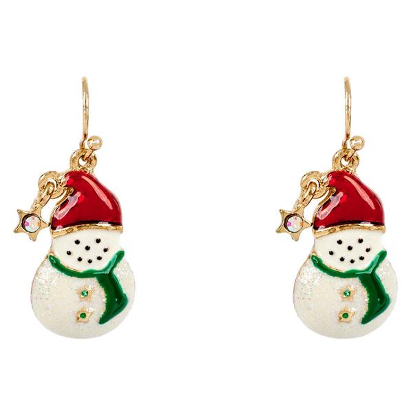 Snowman Fishhook Earrings