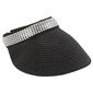 Womens Madd Hatter Straw Clip Visor Metallic Band - image 1