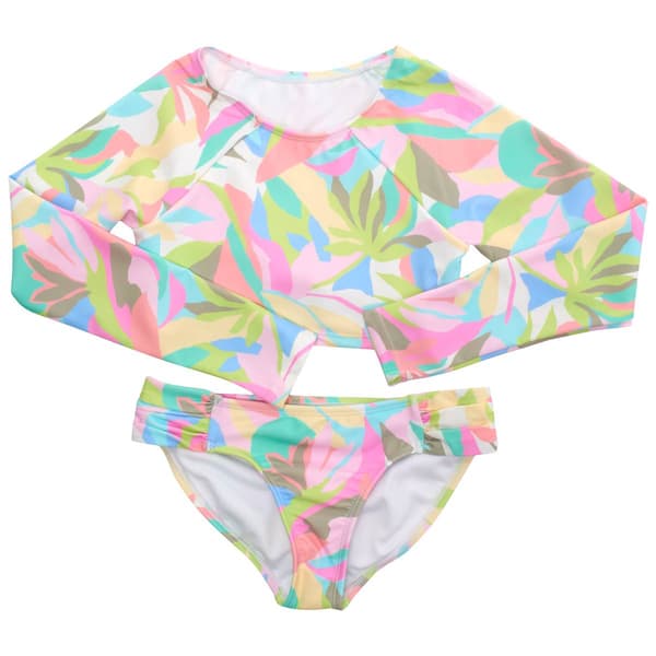 Girls (7-16) Raisins Los Roques Rashguard Bikini Swim Set - image 