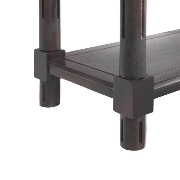 New Ridge Home Goods Harrison Side End Tables w/ Shelf - Espresso