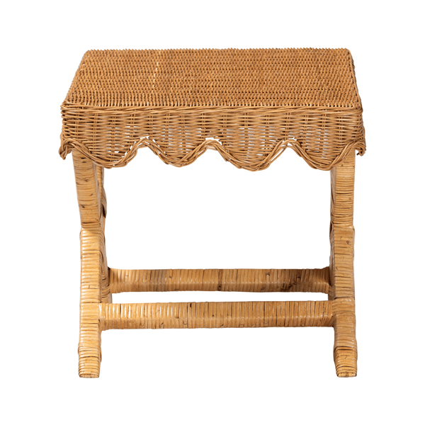 bali & pari Modesta Handwoven Wicker Accent Bench