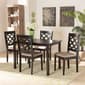 Baxton Studio Ramiro Sand/Dark Brown Wood 5pc. Dining Set - image 7