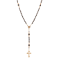 Symbols of Faith Black Diamond Bead Virgin Mary Crucifix Rosary - image 1