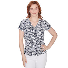 Womens Hearts of Palm Printed Essentials Scratched Top