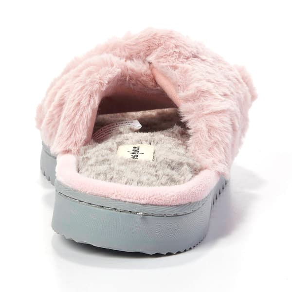 Womens Dearfoams® Miranda Plush Pile X-Band Slide Slippers