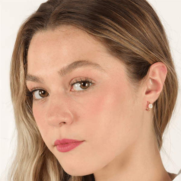 Brilliant Grown 18kt. Gold-Plated Lab-Grown Diamond Hoop Earrings