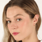 Brilliant Grown 18kt. Gold-Plated Lab-Grown Diamond Hoop Earrings - image 3