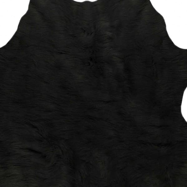 9th & Pike&#174; Black Faux Cowhide Shag Area Rug