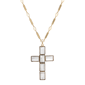 Symbols of Faith Gold-Dipped Rectangular Crystal Cross Necklace - image 1
