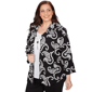 Plus Size Alfred Dunner Crowd Pleaser Paisley Two in One Blouse - image 3
