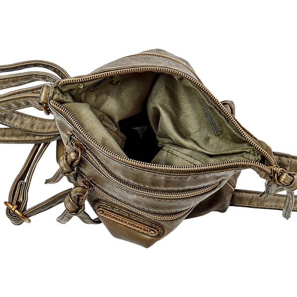 Stone Mountain Double Washed Paisley Embossed 3 Bagger Crossbody