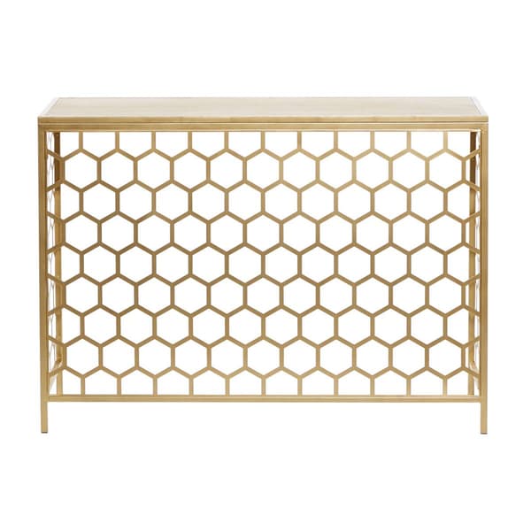 9th & Pike® Gold Metal Contemporary Console Table