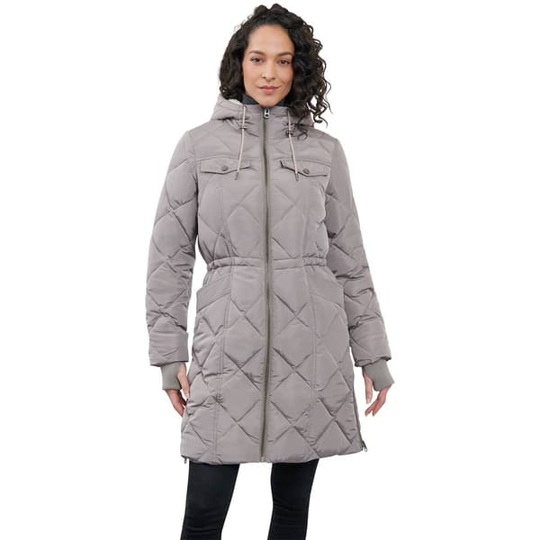 Womens Lucky Brand Puffer Jacket w/Sherpa Lining