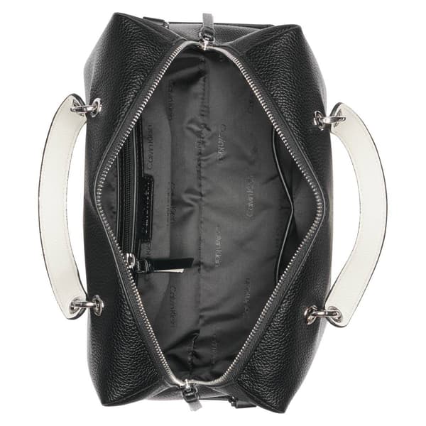 Calvin Klein Cali Satchel with Zipper Closure