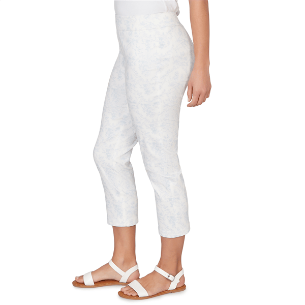Petite Emaline Limoncello Sunrise Floral Pull On Capris