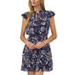 Petite MSK Flutter Sleeve Floral Midi V-Neck Chiffon Dress - image 3
