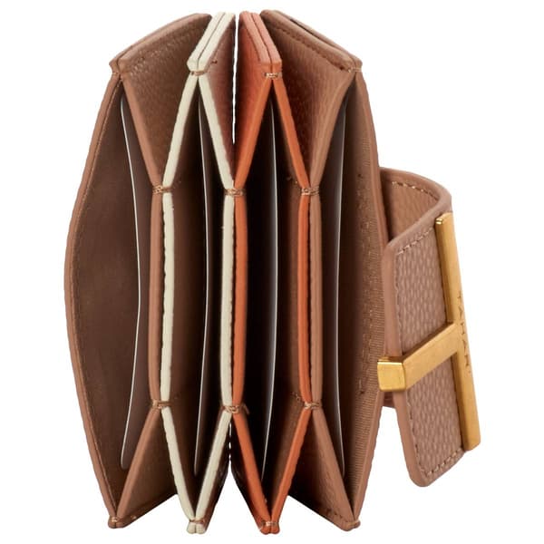 Womens Tahari Clinton Solid Pebble Accordion Card Case Wallet