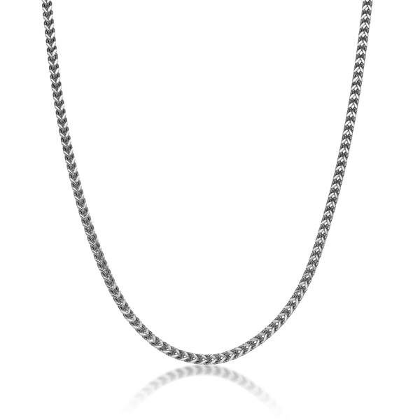 Mens Lynx Stainless Steel 4mm Foxtail Chain Necklace - image 
