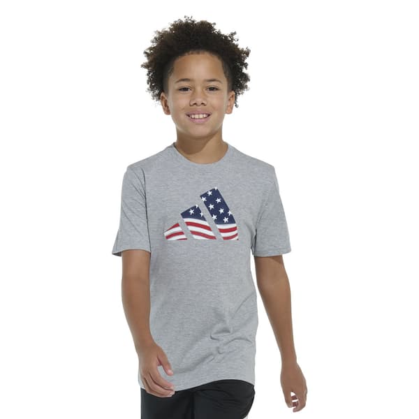Boys (8-20) adidas(R) Short Sleeve USA Flag Logo Tee - image 