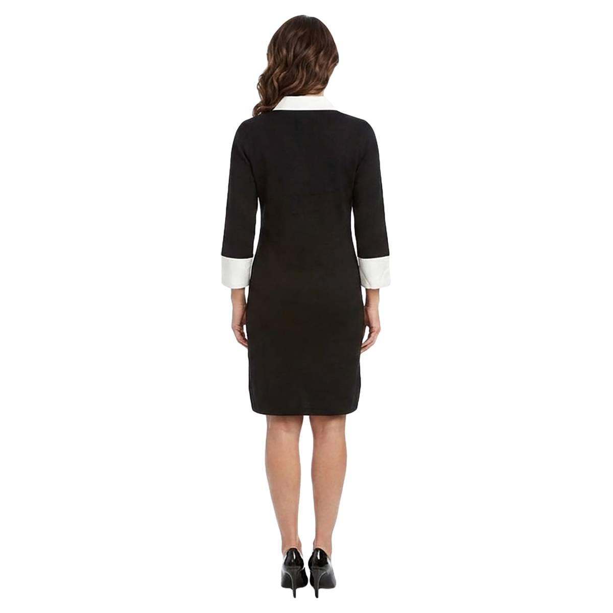 Petite Hailey Lyn Long Sleeve 2-in-1 Satin Sweater Dress
