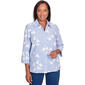 Womens Alfred Dunner In Full Bloom Stripe w/Butterfly Top - image 1