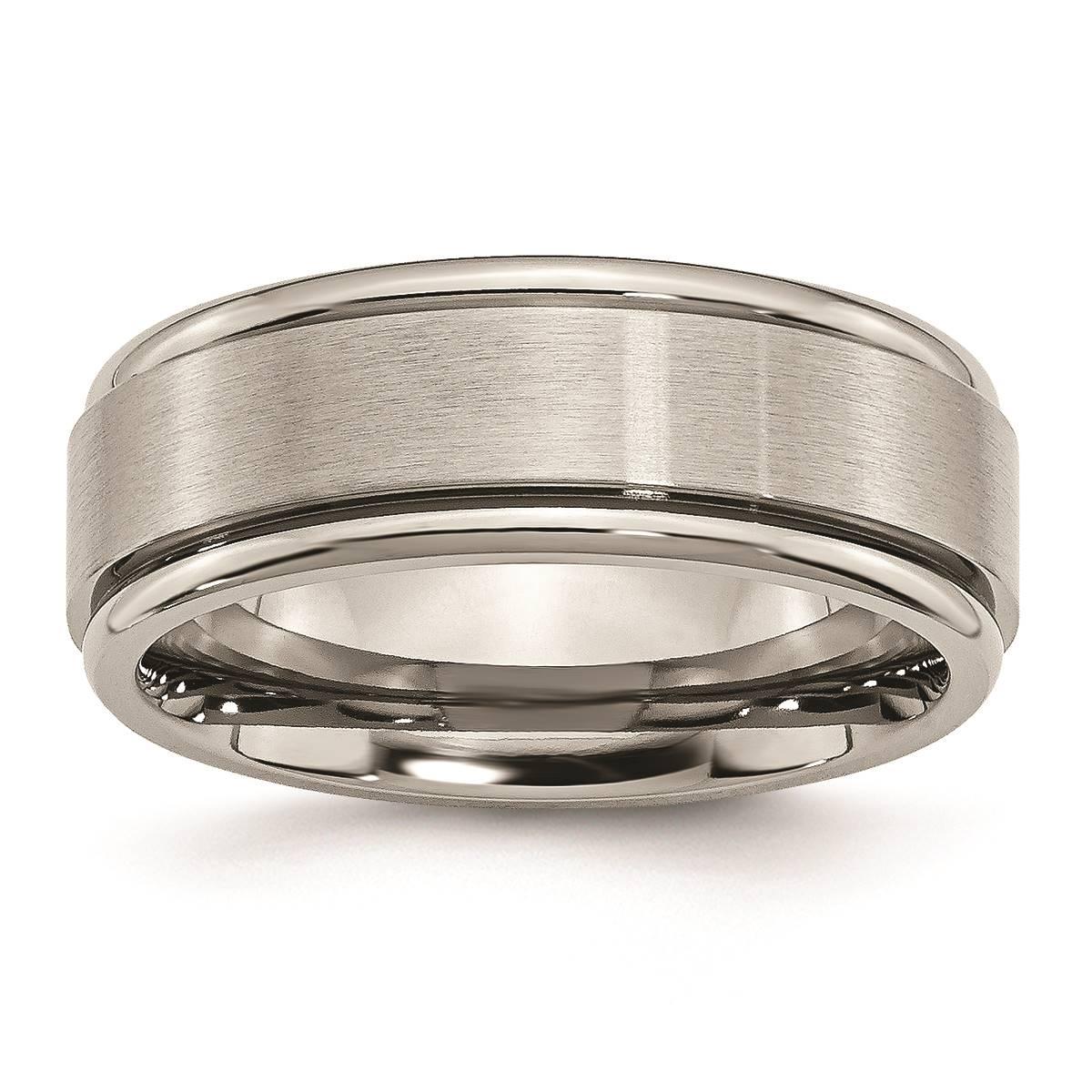 Mens Endless Affection(tm) Engravable 8mm Satin Finish Wedding Band