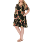 Plus Size White Mark Short Sleeve Floral Maternity A-Line Dress - image 2