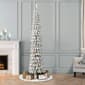 Puleo International 7ft. Pre-Lit Flocked Pencil Christmas Tree - image 2