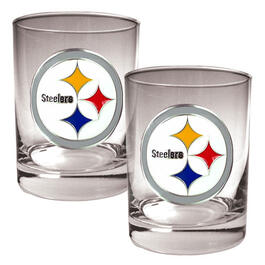 NFL Pittsburgh Steelers 2pc. 14oz. Rocks Glass Set