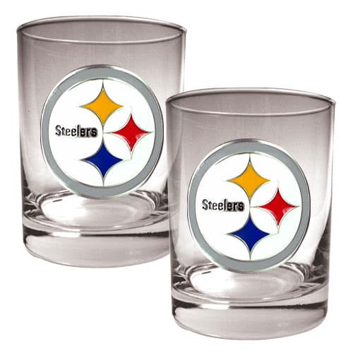 NFL Pittsburgh Steelers 2pc. 14oz. Rocks Glass Set - image 