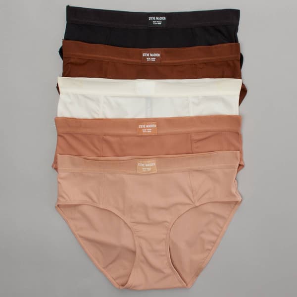 Womens Steve Madden 5pk. Micro Woven Brief Panties -SM30176A5 - image 