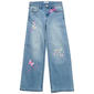 Girls (7-12) Blue Spice Wide Leg Butterfly/Bow/Heart Print Jeans - image 1