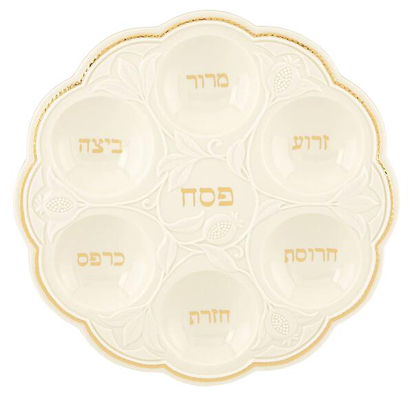 Lenox&#40;R&#41; Judaic Blessings&#40;tm&#41; Challah Tray with 24kt. Gold Accents - image 