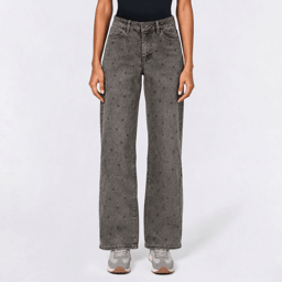 Juniors Almost Famous Polka Dot Ultra 90s Jeans
