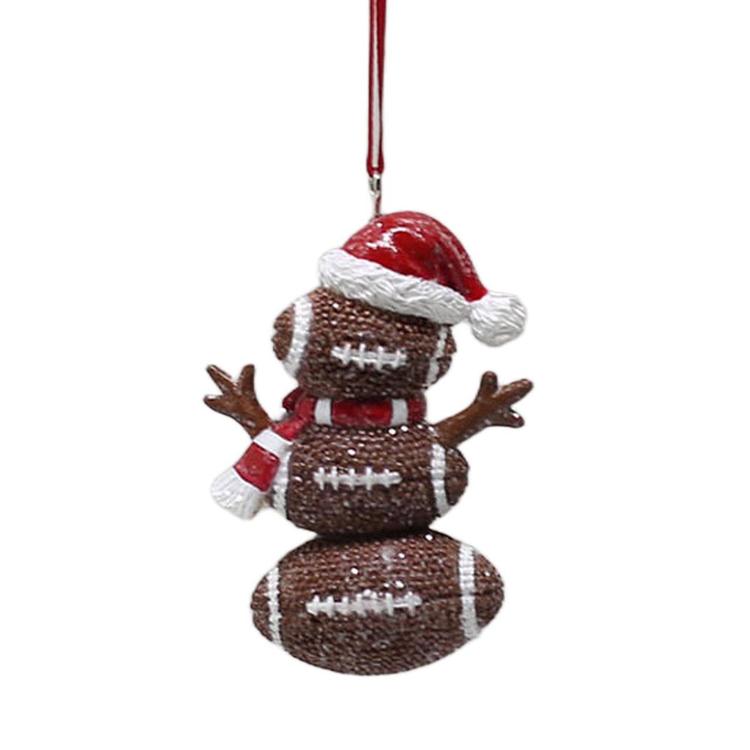 Resin Football Snowman Ornament