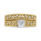 Haus of Brilliance 1/5ctw. Diamond Art Deco Engagement Ring Set - image 5