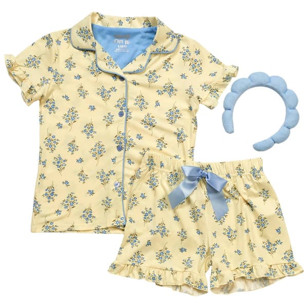 Girls (4-6x) Sleep On It(R) 3pc. Floral Pajama Set - image 