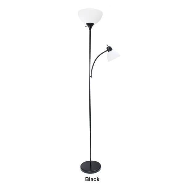 Simple Designs Floor Lamp with Reading Light