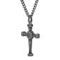 Men Gentlemen's Classics&#8482; Stainless Steel Gunmetal Cross Necklace - image 2