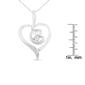 Espira 10kt. White Gold Swirl Diamond Heart Necklace - image 3
