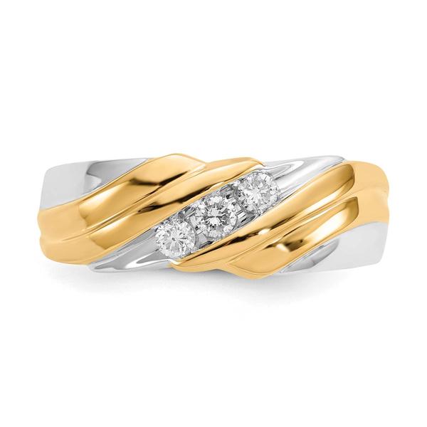 Mens Gentlemens Classics™ 14kt. Two Tone 1/4ctw. Diamond Ring