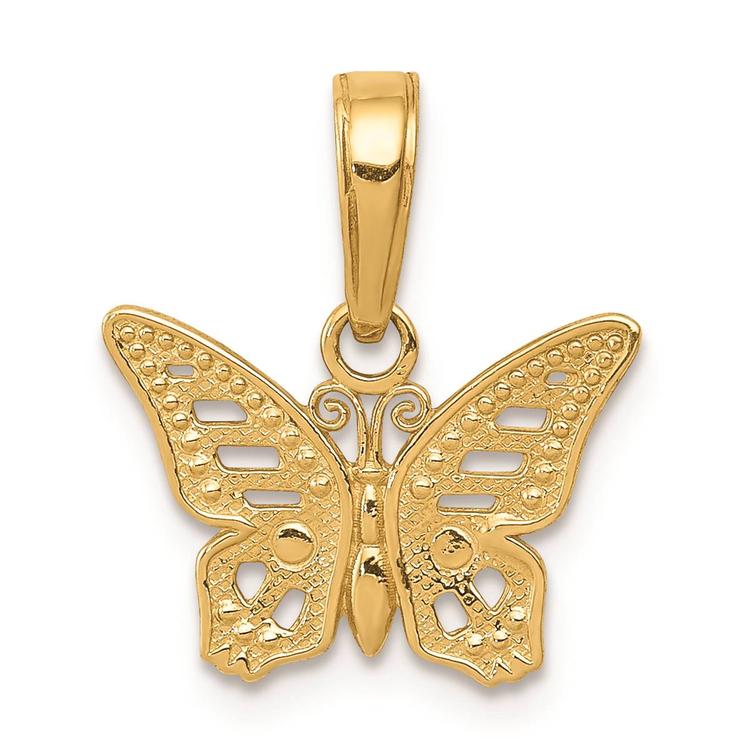 Gold Classics(tm) 14kt. Cut-Out Butterfly Pendant