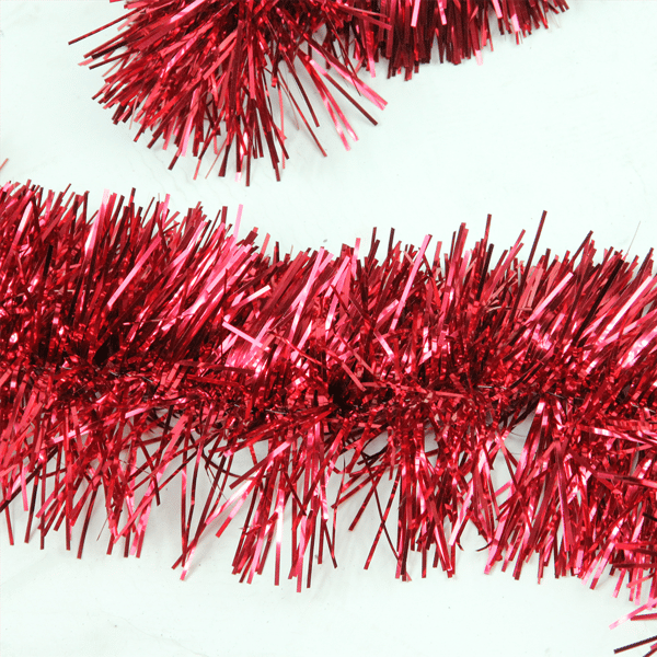 Northlight 50ft. Commercial Red Christmas Foil Tinsel Garland